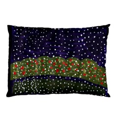 Snowy Roses Pillow Case (two Sides) by snowwhitegirl