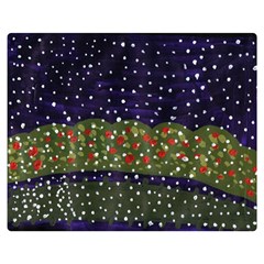 Snowy Roses Double Sided Flano Blanket (medium)  by snowwhitegirl