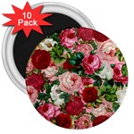 Rose Bushes 3  Magnets (10 pack)  Front