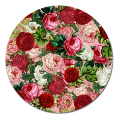 Rose Bushes Magnet 5  (round)