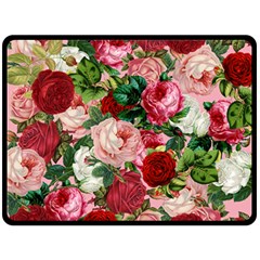 Rose Bushes Double Sided Fleece Blanket (large) 