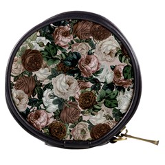 Rose Bushes Brown Mini Makeup Bags