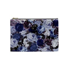 Rose Bushes Blue Cosmetic Bag (medium) 