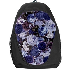 Rose Bushes Blue Backpack Bag