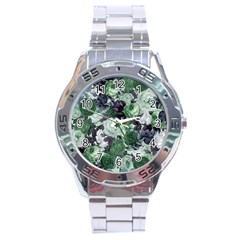 Rose Bushes Green Stainless Steel Analogue Watch