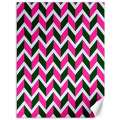 Chevron Pink Green Retro Canvas 36  X 48  