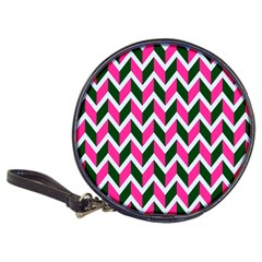 Chevron Pink Green Retro Classic 20-cd Wallets by snowwhitegirl