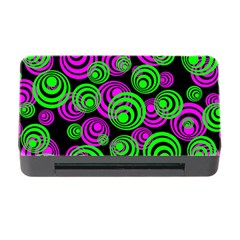 Neon Green And Pink Circles Memory Card Reader With Cf by PodArtist