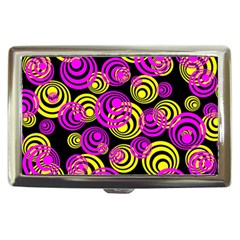 Neon Yellow And Hot Pink Circles Cigarette Money Cases by PodArtist