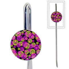 Neon Yellow And Hot Pink Circles Book Mark by PodArtist