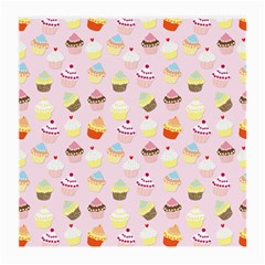 Baby Pink Valentines Cup Cakes Medium Glasses Cloth by PodArtist