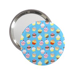 Pale Pastel Blue Cup Cakes 2 25  Handbag Mirrors by PodArtist