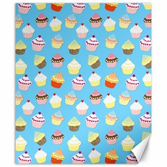 Pale Pastel Blue Cup Cakes Canvas 20  X 24  