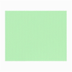    Classic Mint Green & White Herringbone Pattern Small Glasses Cloth (2-side) by PodArtist