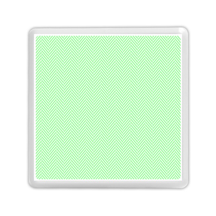    Classic Mint Green & White Herringbone Pattern Memory Card Reader (Square) 