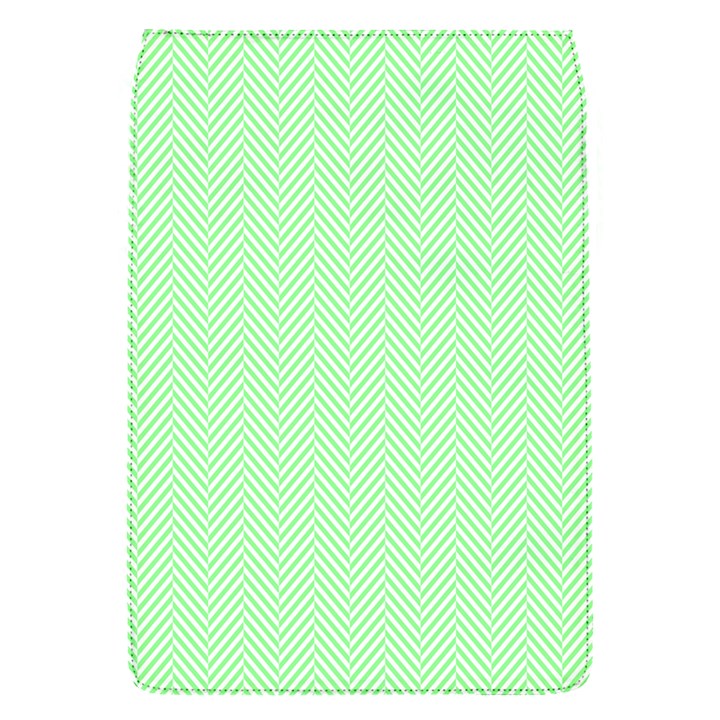    Classic Mint Green & White Herringbone Pattern Flap Covers (S) 