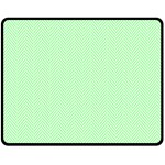    Classic Mint Green & White Herringbone Pattern Double Sided Fleece Blanket (Medium)  58.8 x47.4  Blanket Back