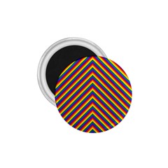 Gay Pride Flag Rainbow Chevron Stripe 1 75  Magnets by PodArtist