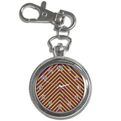 Gay Pride Flag Rainbow Chevron Stripe Key Chain Watches by PodArtist