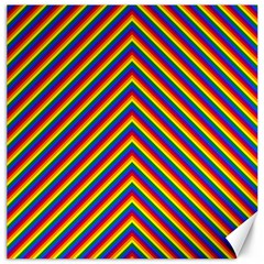 Gay Pride Flag Rainbow Chevron Stripe Canvas 20  X 20   by PodArtist