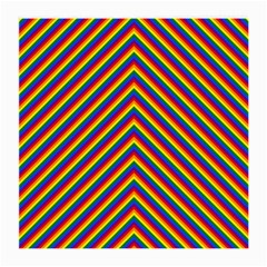 Gay Pride Flag Rainbow Chevron Stripe Medium Glasses Cloth (2-side) by PodArtist