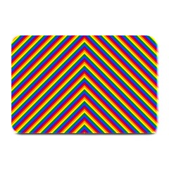 Gay Pride Flag Rainbow Chevron Stripe Plate Mats by PodArtist