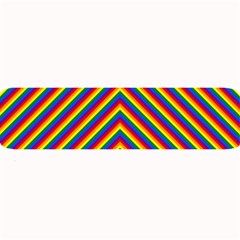 Gay Pride Flag Rainbow Chevron Stripe Large Bar Mats by PodArtist