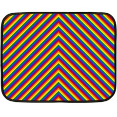 Gay Pride Flag Rainbow Chevron Stripe Double Sided Fleece Blanket (mini)  by PodArtist