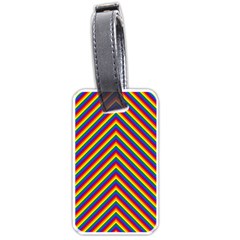 Gay Pride Flag Rainbow Chevron Stripe Luggage Tags (one Side)  by PodArtist