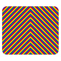 Gay Pride Flag Rainbow Chevron Stripe Double Sided Flano Blanket (small)  by PodArtist