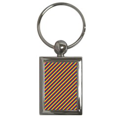 Gay Pride Flag Candy Cane Diagonal Stripe Key Chains (rectangle)  by PodArtist