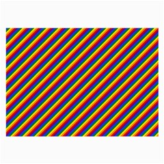 Gay Pride Flag Candy Cane Diagonal Stripe Large Glasses Cloth by PodArtist