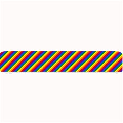 Gay Pride Flag Candy Cane Diagonal Stripe Small Bar Mats by PodArtist