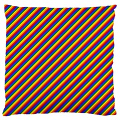 Gay Pride Flag Candy Cane Diagonal Stripe Large Flano Cushion Case (one Side)