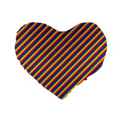 Gay Pride Flag Candy Cane Diagonal Stripe Standard 16  Premium Flano Heart Shape Cushions