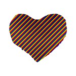 Gay Pride Flag Candy Cane Diagonal Stripe Standard 16  Premium Flano Heart Shape Cushions Back