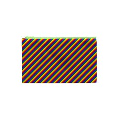 Gay Pride Flag Candy Cane Diagonal Stripe Cosmetic Bag (xs) by PodArtist