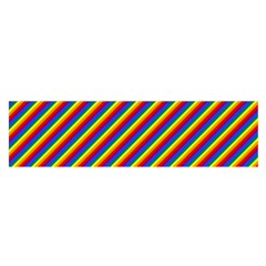 Gay Pride Flag Candy Cane Diagonal Stripe Satin Scarf (oblong) by PodArtist