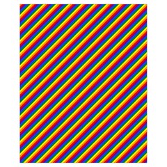 Gay Pride Flag Candy Cane Diagonal Stripe Drawstring Bag (small) by PodArtist