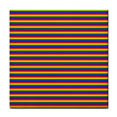 Horizontal Gay Pride Rainbow Flag Pin Stripes Tile Coasters by PodArtist