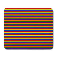 Horizontal Gay Pride Rainbow Flag Pin Stripes Large Mousepads by PodArtist