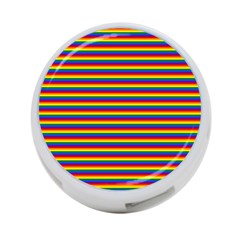 Horizontal Gay Pride Rainbow Flag Pin Stripes 4-port Usb Hub (one Side) by PodArtist