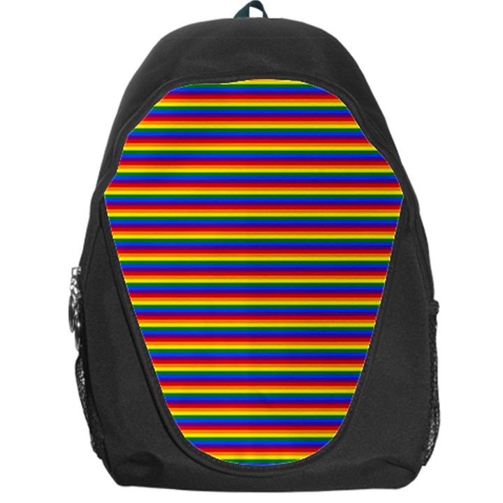 Horizontal Gay Pride Rainbow Flag Pin Stripes Backpack Bag