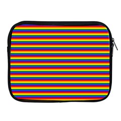 Horizontal Gay Pride Rainbow Flag Pin Stripes Apple Ipad 2/3/4 Zipper Cases by PodArtist