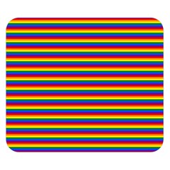 Horizontal Gay Pride Rainbow Flag Pin Stripes Double Sided Flano Blanket (small)  by PodArtist