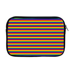 Horizontal Gay Pride Rainbow Flag Pin Stripes Apple Macbook Pro 17  Zipper Case by PodArtist