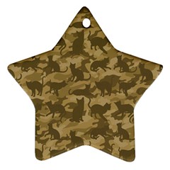 Operation Desert Cat Camouflage Catmouflage Ornament (star)