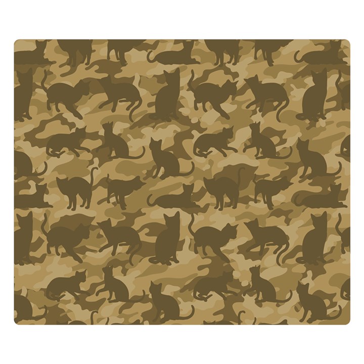 Operation Desert Cat Camouflage Catmouflage Double Sided Flano Blanket (Small) 