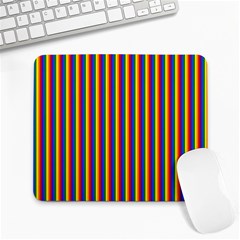 Vertical Gay Pride Rainbow Flag Pin Stripes Large Mousepads by PodArtist