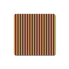 Vertical Gay Pride Rainbow Flag Pin Stripes Square Magnet